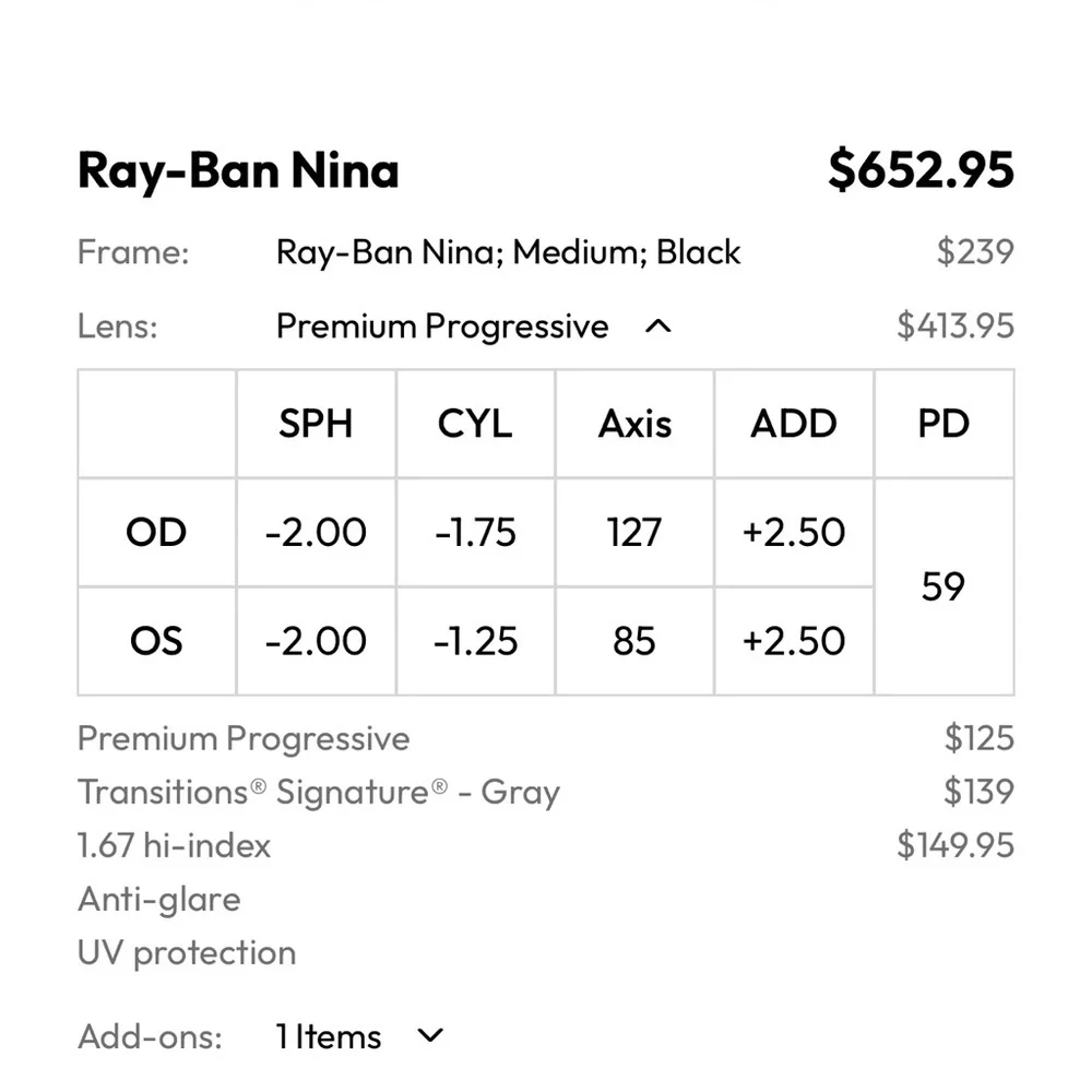 RAY BAN RX4314V 2000 Black Cat Eye 54 mm Women's Eyeglasses - Picture 7 of 7